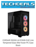 CORSAIR 3500X LX-R RGB iCUE Link Tempered Glass Mid-Tower PC Case Black