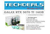 Galax RTX5070Ti EX Gamer 1-Click OC 16GB GDDR7 White