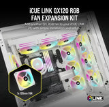 CORSAIR iCUE LINK QX120 RGB WHITE, 120mm Magnetic Dome RGB Fan, Expansion Kit (Single Fan)