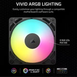 CORSAIR RS120 ARGB 120mm PWM Fan, Single Pack - Black