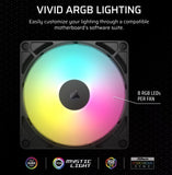 CORSAIR RS140 ARGB 140mm PWM Fan, Single Pack - Black