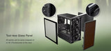 Tecware Timber M High Airflow M-Atx TG Case 4xFans | Black | White