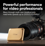 Crucial X10 Pro Portable SSD (Gold) - 2TB | 4TB