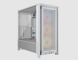 CORSAIR FRAME 4000D RS ARGB Mid-Tower PC Case, White (Includes 3x CORSAIR RS ARGB PWM Fans)