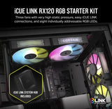 CORSAIR RX RGB Series, iCUE LINK RX120 RGB, 120mm Fan, Triple Pack (Starter Kit)