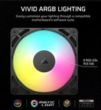 CORSAIR RS120 ARGB 120mm PWM Fans Triple Pack - Black