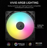 CORSAIR RS140 ARGB 140mm PWM Fans Dual Pack - Black