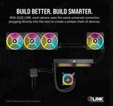 CORSAIR iCUE LINK QX120 RGB WHITE, 120mm Magnetic Dome RGB Fan, Starter Kit (Triple Fan Kit)