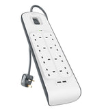 Belkin BSV804SA2M 2.4Amp USB Charging 8-outlet Surge Protection Strip
