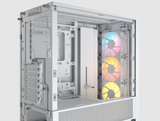 CORSAIR FRAME 4000D RS ARGB Mid-Tower PC Case, White (Includes 3x CORSAIR RS ARGB PWM Fans)