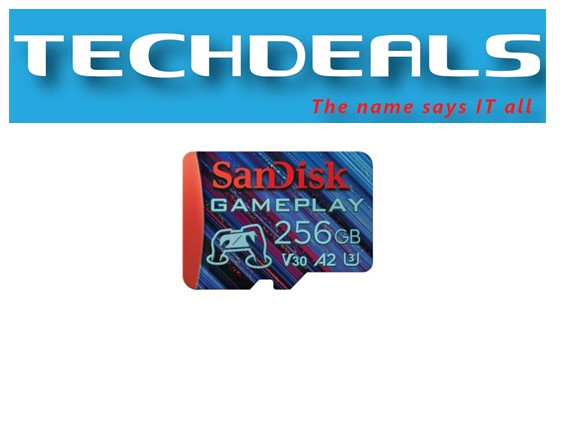 SanDisk SDSQXAV Extreme microSDXC Card for Mobile Gaming, upto 190 MB/s R, 90MB/s W - 256GB