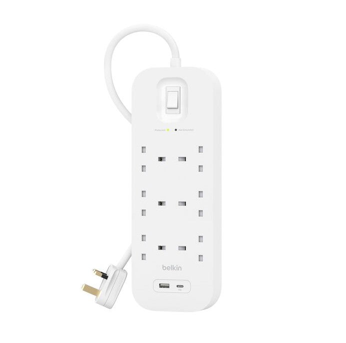 Belkin Surge Protector w\1xUSB-C & 1xUSB-A | SRB002af2M 6-Outlet |SRB003af2M 8-Outlet |