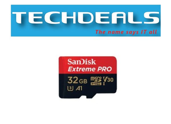 Extreme Pro MicroSD Card | V30, U3, C10, A1, UHS-1, R100MB/s W90MB/s | with SD Adapter - 32GB