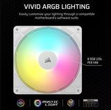 CORSAIR RS140 ARGB 140mm PWM Fan, Single Pack - White