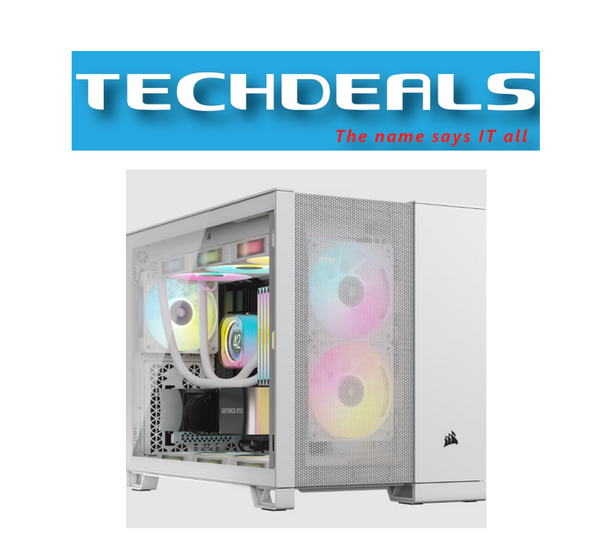 CORSAIR 2500D AIRFLOW Micro ATX Dual Chamber PC Case, White