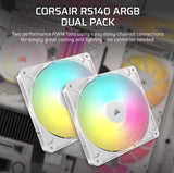 CORSAIR RS140 ARGB 140mm PWM Fans Dual Pack - White