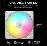 CORSAIR RS140 ARGB 140mm PWM Fans Dual Pack - White