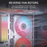 CORSAIR RS120-R ARGB 120mm PWM Reverse Fans Triple Pack, White