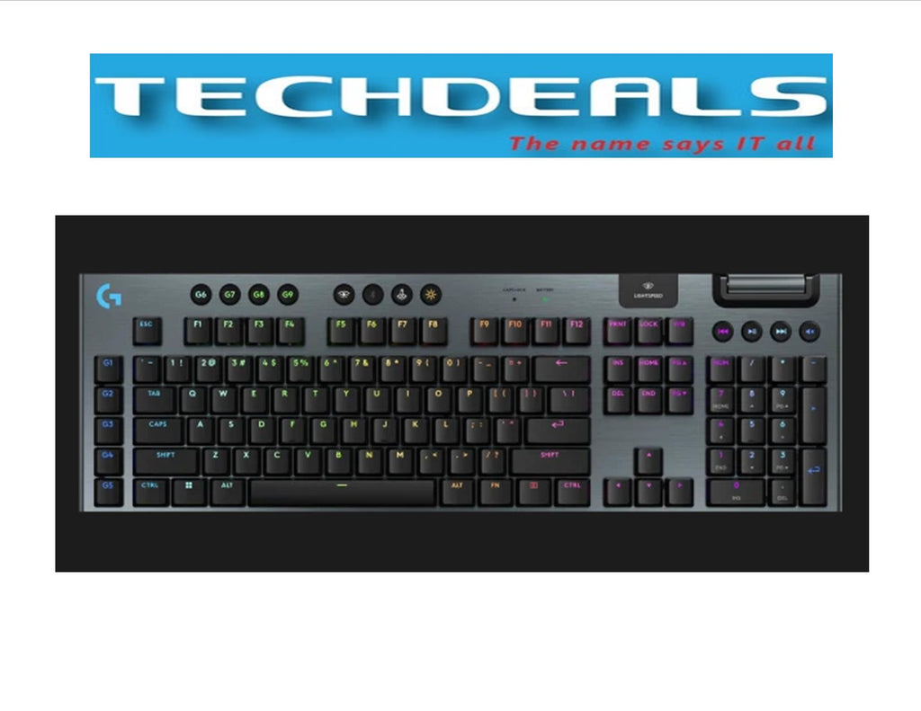 LOGITECH G915 X LIGHTSPEED BLACK KB GL-TACTILE/LINEAR 2Y/WHITE TACTILE