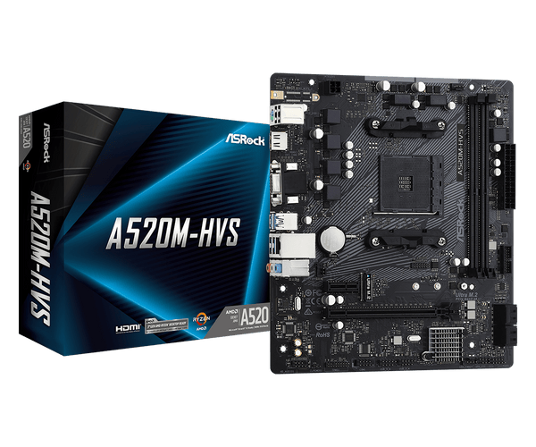 Asrock A520M-HVS Ryzen AM4 M-Atx Board