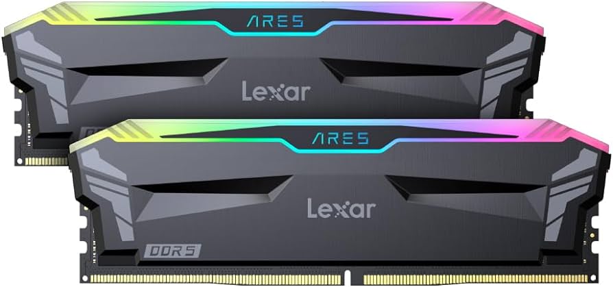 Lexar Ares RGB DDR5 6400Mhz CL32 32GB(2x16GB) Desktop RAM Black | White