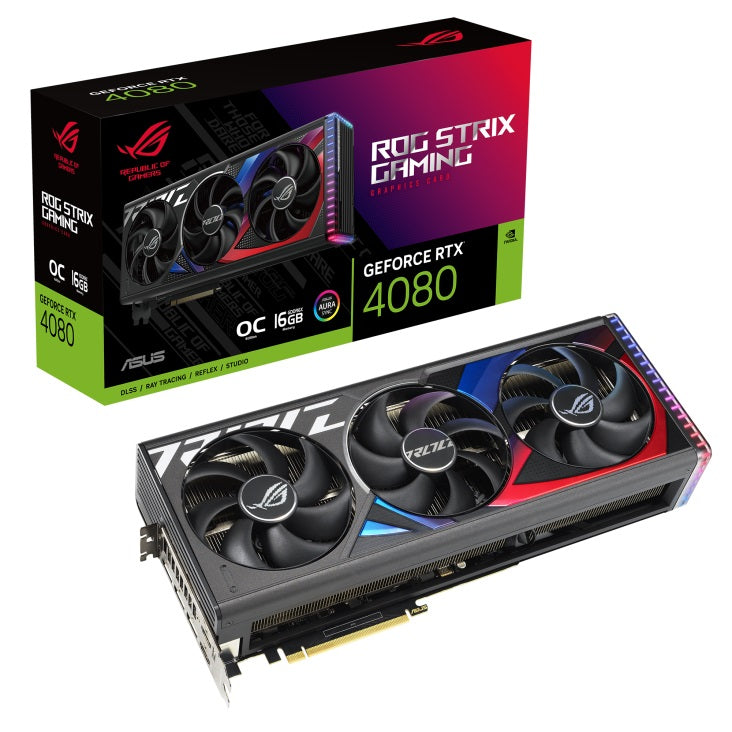 Asus ROG Strix GeForce RTX 4080 16GB GDDR6X OC Edition Graphics card