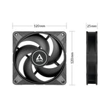 Arctic P12 Max 120mm High-Performance PWM Fan Black | White