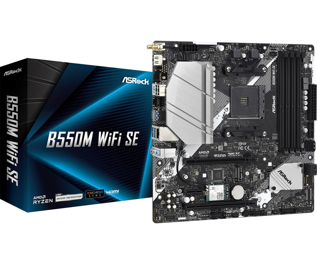 Asrock B550M WiFi SE m-ATX AM4 Ryzen Motherboard