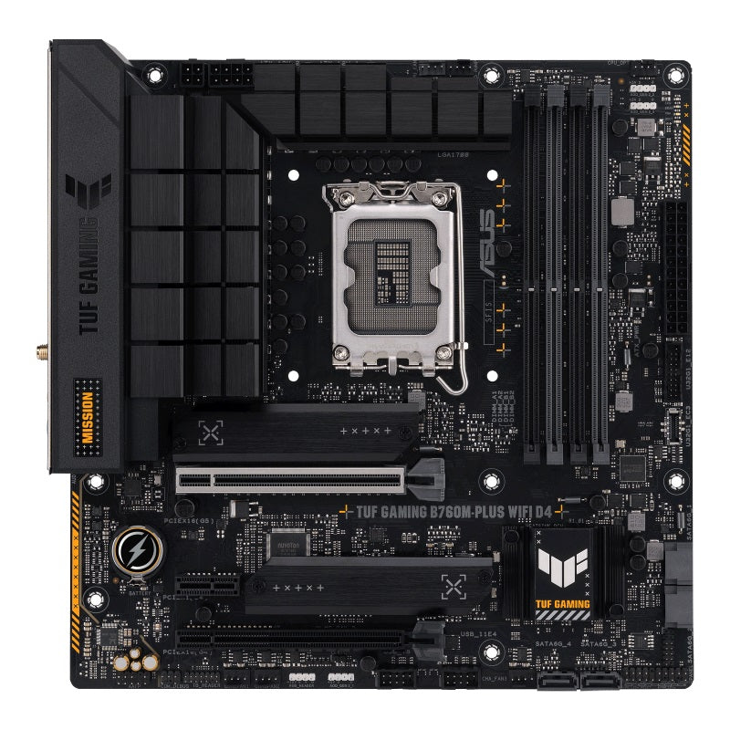 Asus TUF Gaming B760M-Plus WiFi D4 mATX Motherboard for 13th and 12th Gen. Intel LGA1700 Processors