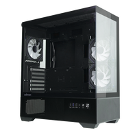 ZALMAN CHRONIX BLK/WHT ATX MID TOWER CHASSIS, 3*120mm ARGB FAN