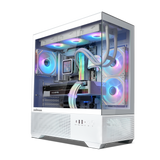 ZALMAN CHRONIX BLK/WHT ATX MID TOWER CHASSIS, 3*120mm ARGB FAN