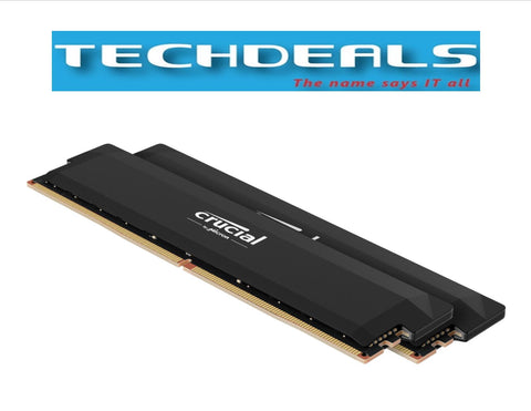 Crucial Pro DDR5-6400 64GB Kit (32GBx2) UDIMM: OC Gaming Memory Black