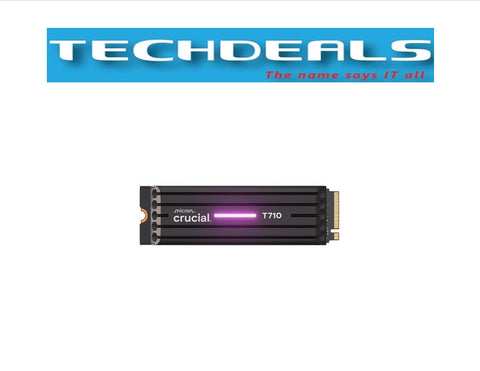 Crucial T710 Series Read Up to 14,900MB/s M.2-2280 PCIe Gen5x4 NVMe SSD (1TB/2TB/4TB with Heatsink)