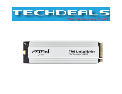 Crucial T705 PCIe 5.0 NVMe M.2 SSD with limited edition white heatsink