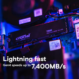 Crucial T500 4TB PCIe Gen4 NVMe M.2 SSD 500GB/1TB/2TB/4TB
