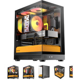 OKINOS Aqua UNO w/3 fans MATX Casing Zebra | Yolk | Canary