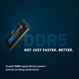 Crucial CT16G52C42S5 DDR5-5200M CL42 SODIMM Laptop Memory - 16GB