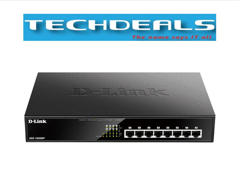 D-Link 8-Port Desktop Gigabit Max PoE Switch DGS-1008MP
