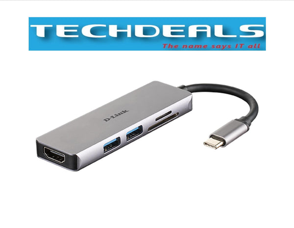 D-Link 5-in-1 USB-C Hub with HDMI and SD/microSD Card Reader DUB-M530