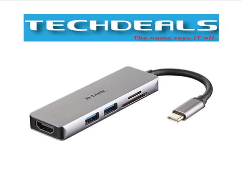 D-Link 5-in-1 USB-C Hub with HDMI and SD/microSD Card Reader DUB-M530
