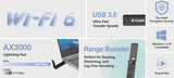 D-Link DWA-X3030 Wireless AX3000 Wi-Fi 6 High Gain USB 3.0 Adapter