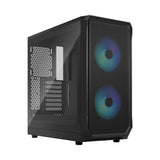 Fractal Design Focus 2 ATX Case w/2*Aspect 14 RGB Fans - Black TG Clear Tint