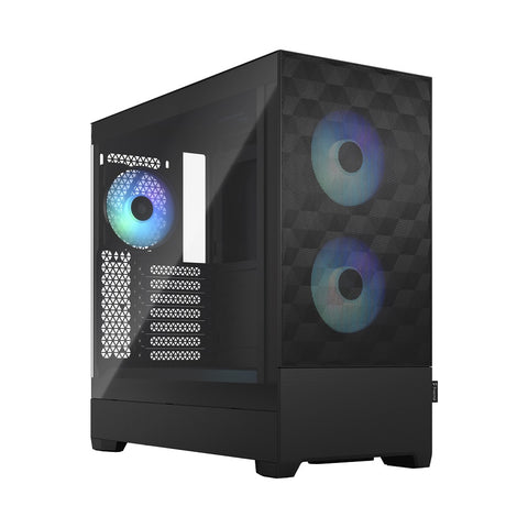 Fractal Design Pop Air ATX Case w/2*Aspect 12 RGB Fans - Black TG Clear Tint