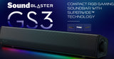 Creative SoundBlaster GS3 Compact Gaming RGB Soundbar Black