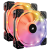 HD140 RGB LED High Performance 140mm PWM Fan — Twin Pack with Controller