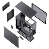 Jonsbo D41 STD SC ATX Type-C Case - Black (LCD, no Fan)