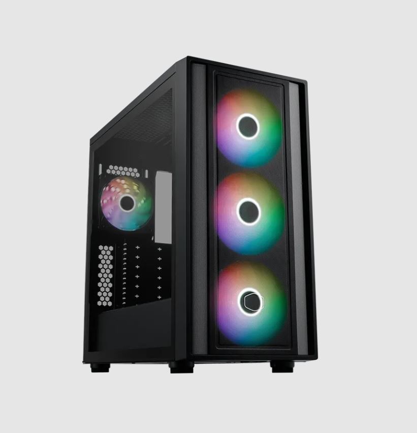 COOLER MASTER MASTERBOX 600 ARGB ATX CASE WITH T.G BLACK/WHITE