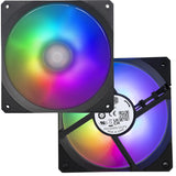 COOLER MASTER MOBIUS 120P ARGB RING BLADE FAN - WHITE/BLACK (5Y)