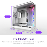 NZXT H9 Flow RGB (2025) - Black/White