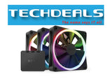 NZXT F120 RGB Triple Kit - Black (includes Controller Hub)